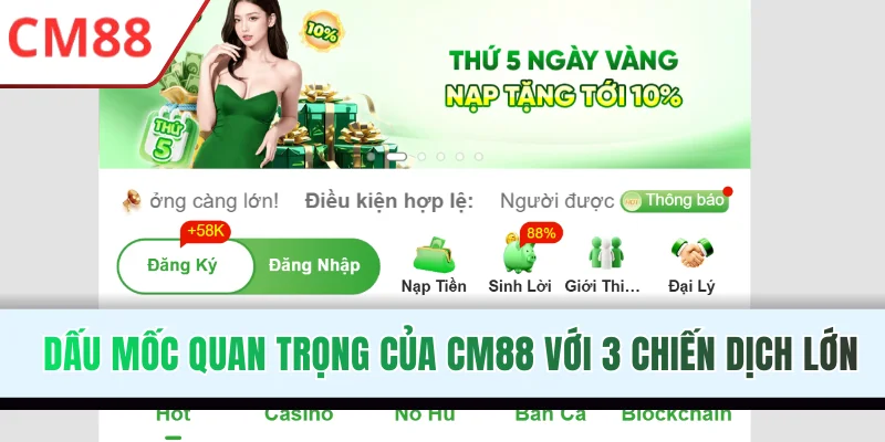 Dấu mốc quan trọng của CM88 với 3 chiến dịch lớn